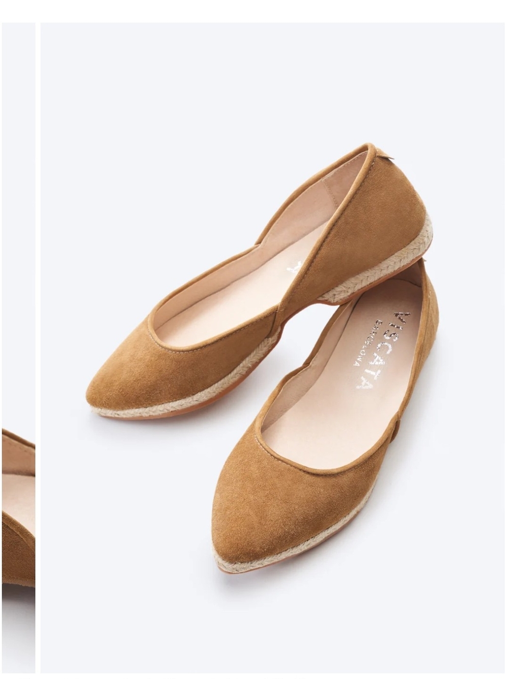 Viscata Barcelona Women's Tan Suede Espadrille Flats
